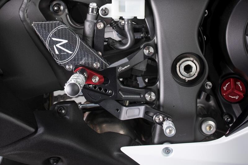 Ajustable Rear Sets - "R" Version,Reverse Shifting for Kawasaki Naturale